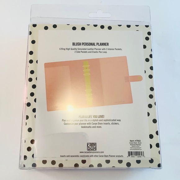 Carpe Diem Planner Personal Size, Small Blush Pink - Picture 5 of 5